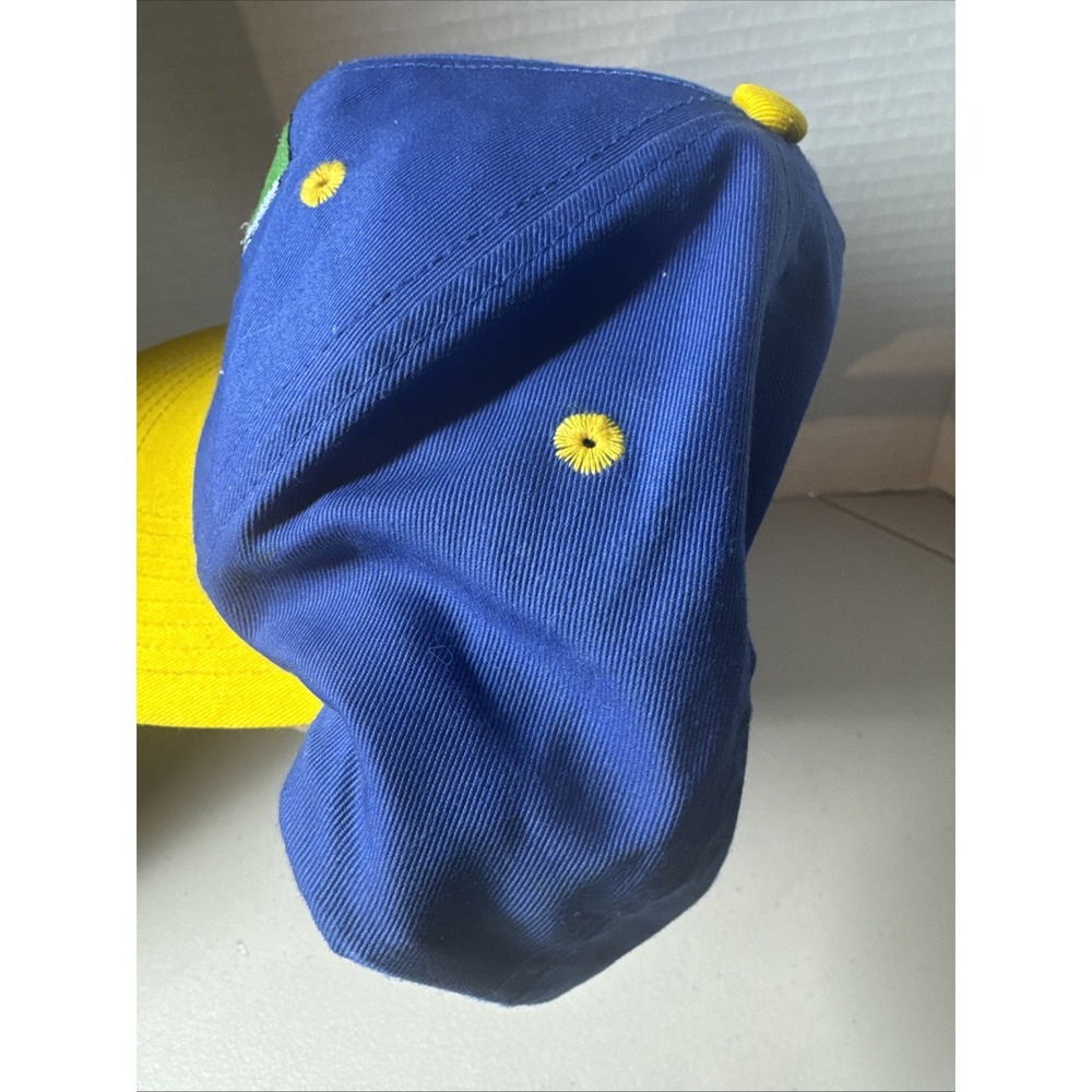 Vintage Tweety Bird Snapback Hat Yellow Lid Blue Six Flags - Picture 5 of 9
